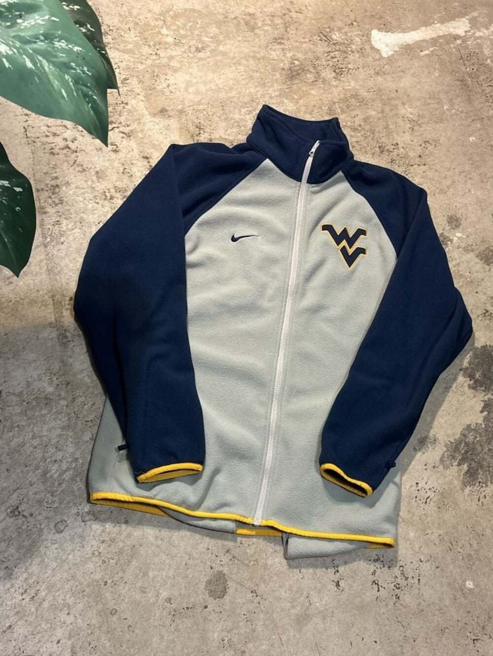 Vintage Nike Elite Team West Virginia Mountaineers Full-Zip Fleece Track Jacket